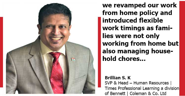 Initiative taken by Times Learning during COVID-19 era. An interview with BRILLIAN S. K | SVP & Head – Human Resources | Times Professional Learning a division of Bennett | Coleman & Co Ltd